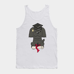 Funny black dog is graduating Tank Top